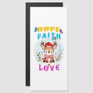 Carte Magnétique Hope Faith Love