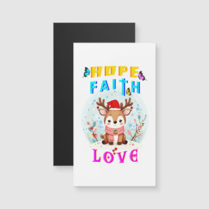 Carte Magnétique Hope Faith Love