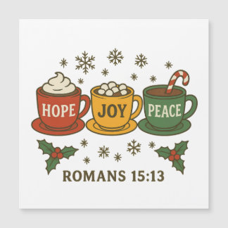 Carte Magnétique Hope joy Peace and Cocoa