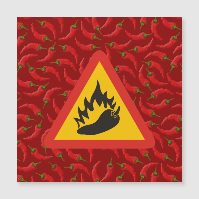 Carte Magnétique Hot pepper danger (Devant)
