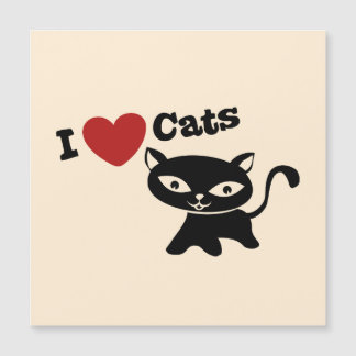 Carte Magnétique I Love Cat