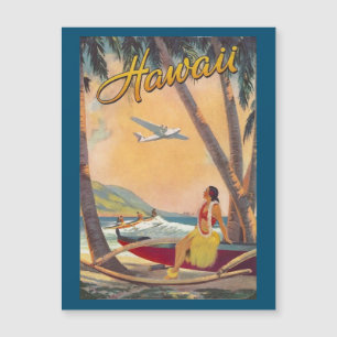 Carte Magnétique Îles Hawaïennes Vintage Voyage Aloha Pacifique