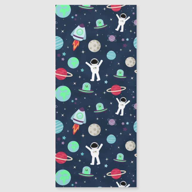 Carte Magnétique Illustration du Motif spatial (Devant)