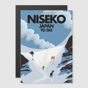 Carte Magnétique Impression de ski Niseko Japon