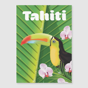 Carte Magnétique Impression de voyage Tahiti Toucan