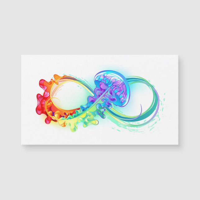 Carte Magnétique Infinity avec Rainbow Jellyfish (Devant)