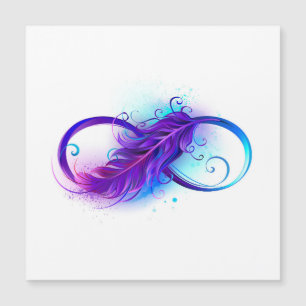 Carte Magnétique Infinity with purple feather