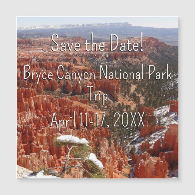 Carte Magnétique Inspiration Point à Bryce Canyon Enregistrer la da (Devant)