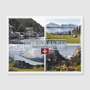 Carte Magnétique Interlaken - Suisse - Mosaic -