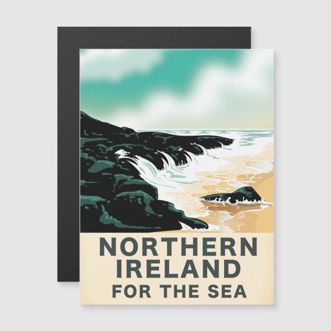 Carte Magnétique Irlande du Nord pour la mer (Devant / Derrière)
