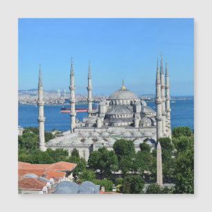 Carte Magnétique Istanbul Mosquée Bleue Nuit Décor Premium Voyage