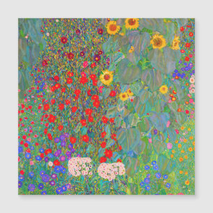 Carte Magnétique Jardin de ferme de Gustav Klimt avec tournesols 