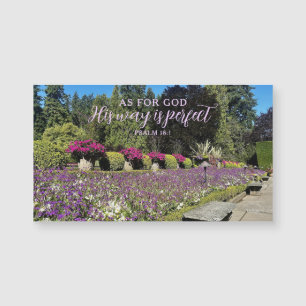 Carte Magnétique Jardins de fleurs La voie de Dieu est parfaite Aim