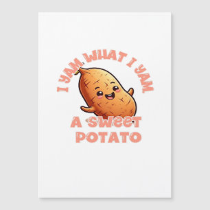 Carte Magnétique Je suis ce que je suis Patate douce Ton chaud et c