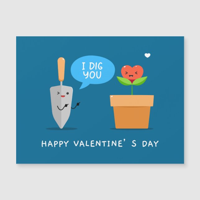 Carte Magnétique Je T'Ai Creusé Heureuse Sainte-Valentin Amour Mode (Devant)
