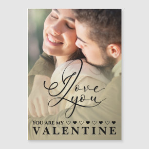 Carte Magnétique Je t'aime Photo de la Saint-Valentin
