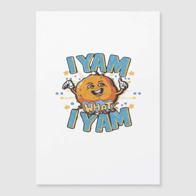 Carte Magnétique Je Yam Ce Que Je Yam Design Classique Pour Thanksg (Devant)