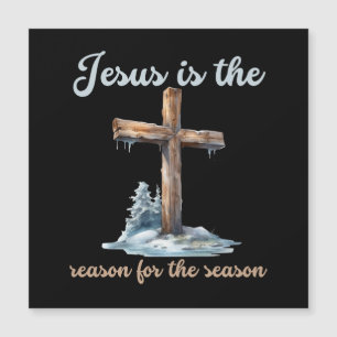 Carte Magnétique Jésus est la raison de la saison Noël Jésus