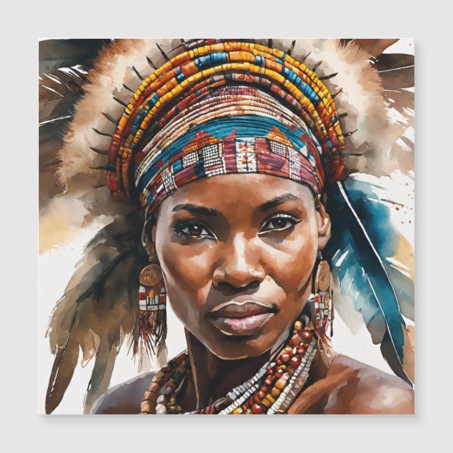 Carte Magnétique Jeu de peinture aquarelle, caractère hyper réalist (Devant)