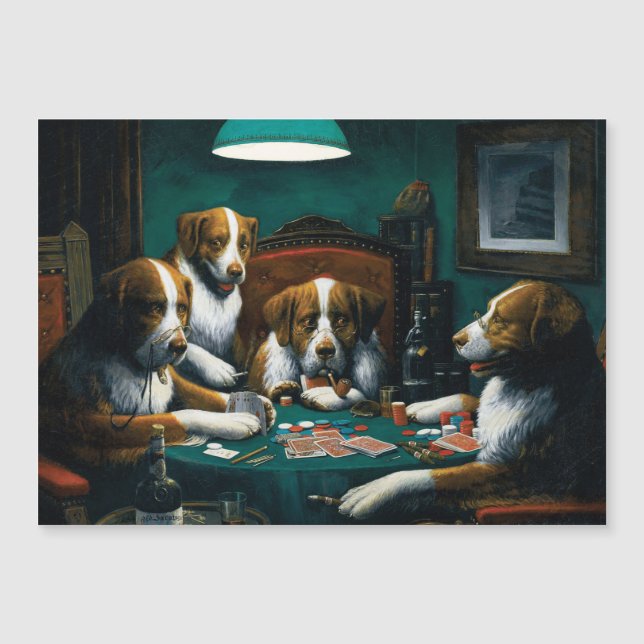 Carte Magnétique Jeu de poker pour chiens (Devant)