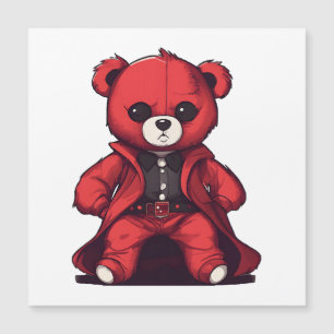 Carte Magnétique Joli garçon rouge en peluche