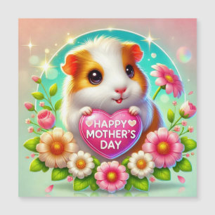 Carte Magnétique Joli hamster célébrant la fête des mères
