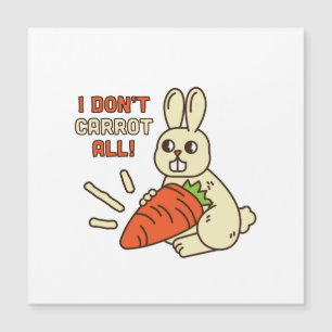 Carte Magnétique Joli Petit Lapin Tenant Sa Carotte