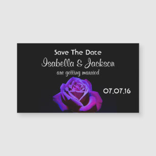 Carte Magnétique Joli Rose Violet Enregistrer La Date