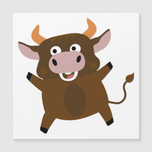 Carte Magnétique Joli taureau drôle