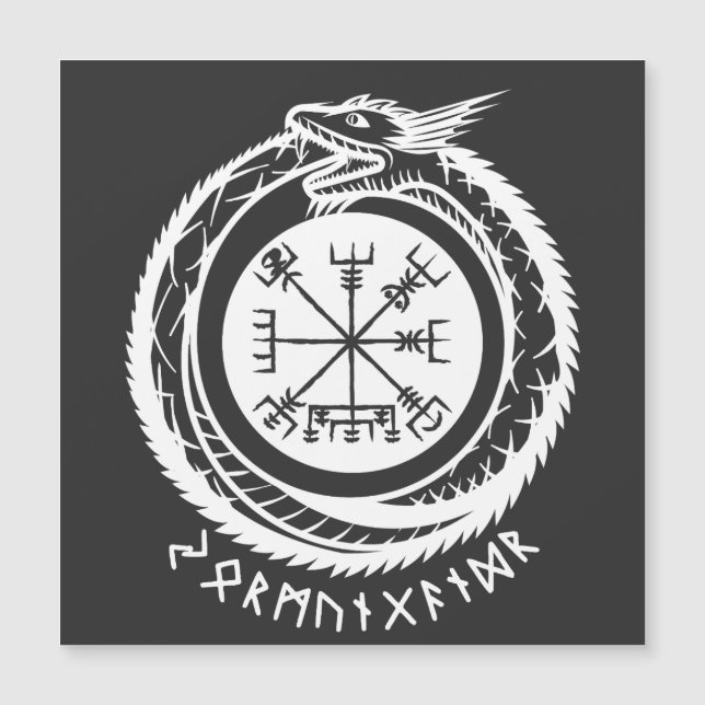 Carte Magnétique Jormungandr - Rune nordique (Devant)