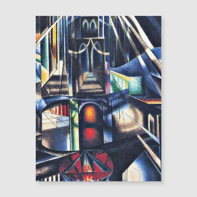 Carte Magnétique Joseph Stella - Old Brooklyn Bridge (Devant)