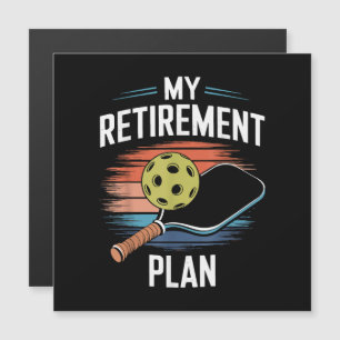 Carte Magnétique Joueur de pickleball Mon Plan de Retraite