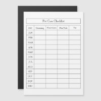 Journal de liste de contrôle simple pour les soins