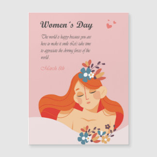 Carte Magnétique Journée internationale de la femme 8 mars