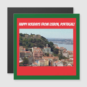 Carte Magnétique Joyeuses vacances de Lisbonne, Portugal!