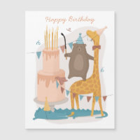 Joyeux anniversaire. De mignons animaux. Funny our