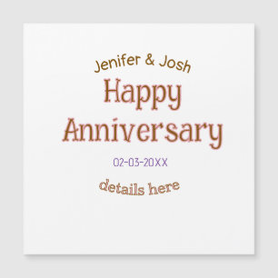 Carte Magnétique joyeux anniversaire nom détails rose doré tendance