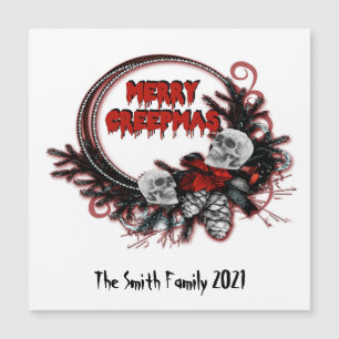 Carte Magnétique  Joyeux Creepmas Horreur Noël Aimant personnalisé 