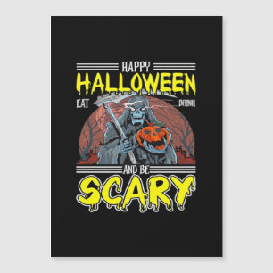 Carte Magnétique Joyeux Halloween Mangez Buvez Et Soyez Effrayant C