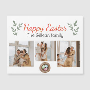 Carte Magnétique Joyeux jour de Pâques, de Pâques heureux à la fami