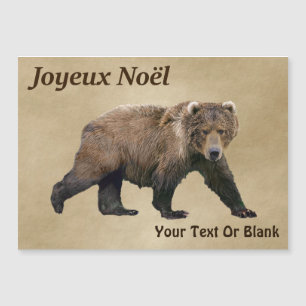 Carte Magnétique Joyeux Noё l - Ours de Kodiak