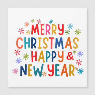 CARTE MAGNÉTIQUE JOYEUX NOËL ET BONNE ANNÉE