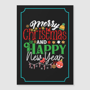 Carte Magnétique Joyeux Noël et Bonne Année-67342