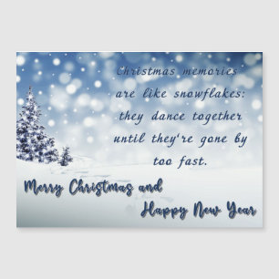 Carte Magnétique Joyeux Noël et Joyeux Nouvel An