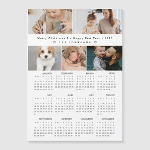 Carte Magnétique Joyeux Noël Nouvel an 2026 Calendrier Photos