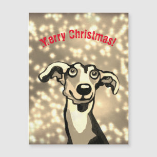 Carte Magnétique Joyeux Noël Whippet