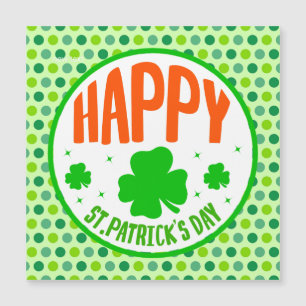 Carte Magnétique Joyeux St. Patrick's Day motif circulaire-62191