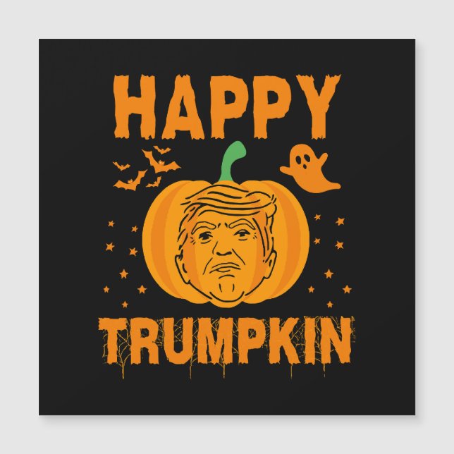 Carte Magnétique Joyeux Trumpkin Rendre Halloween grand à nouveau (Devant)