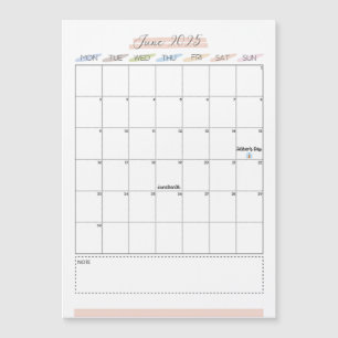 Carte Magnétique Juin 2025 Calendrier magnétique