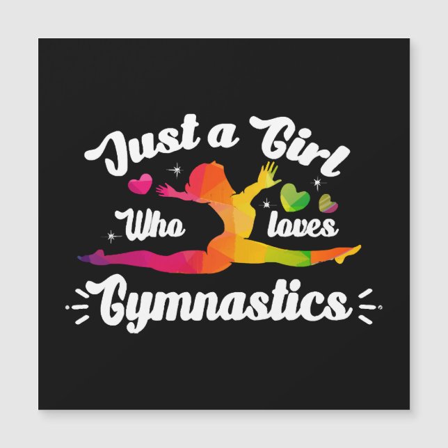 Carte Magnétique Juste Une Fille Qui Aime La Gymnastique (Devant)